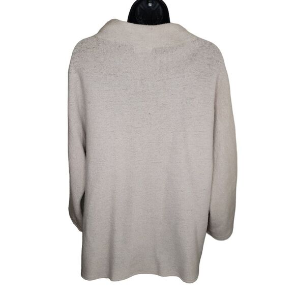 JM Collection Wool Beaded asymmetric cardigan sweater 2x - Picture 2 of 7